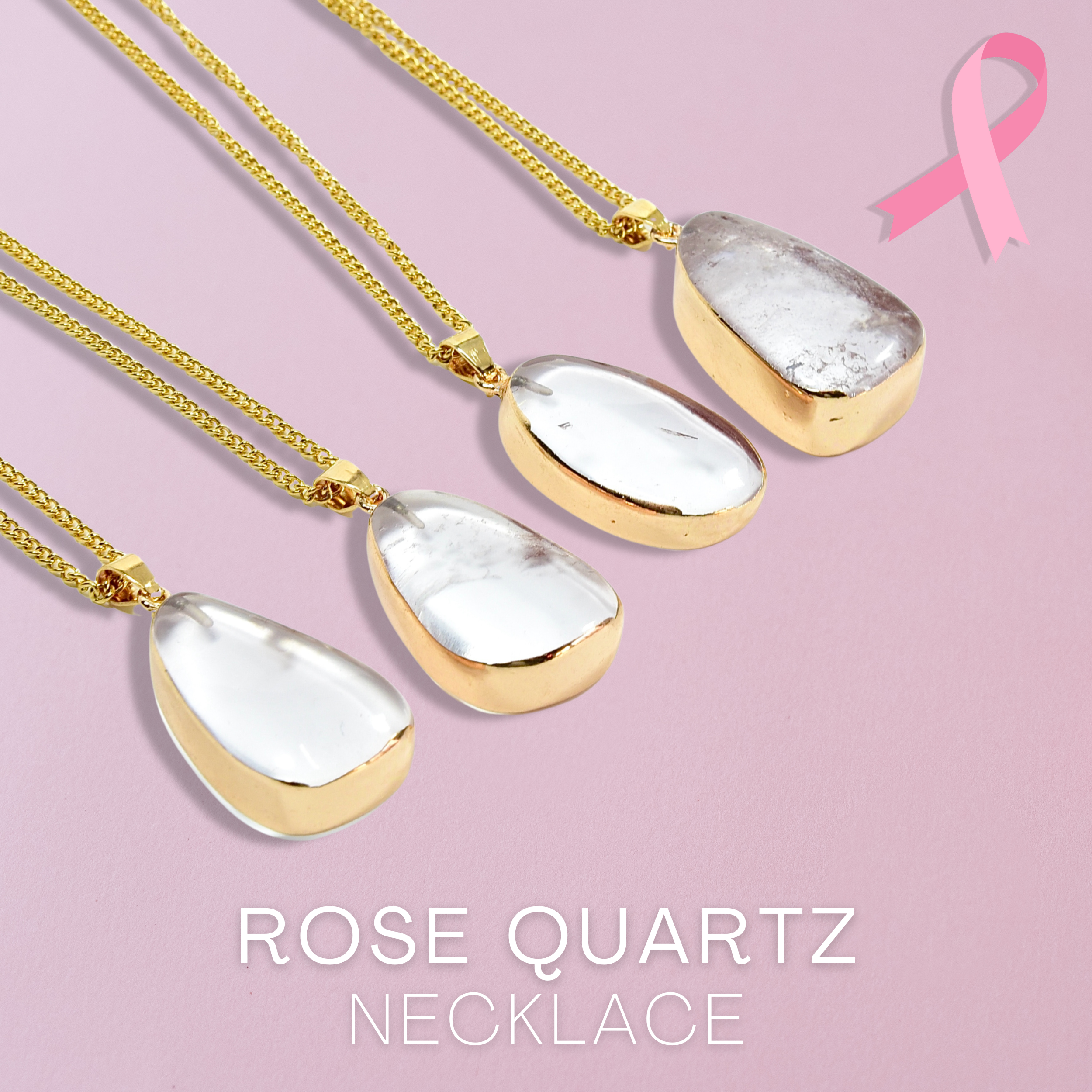 Rose Quartz Power Stone Necklace