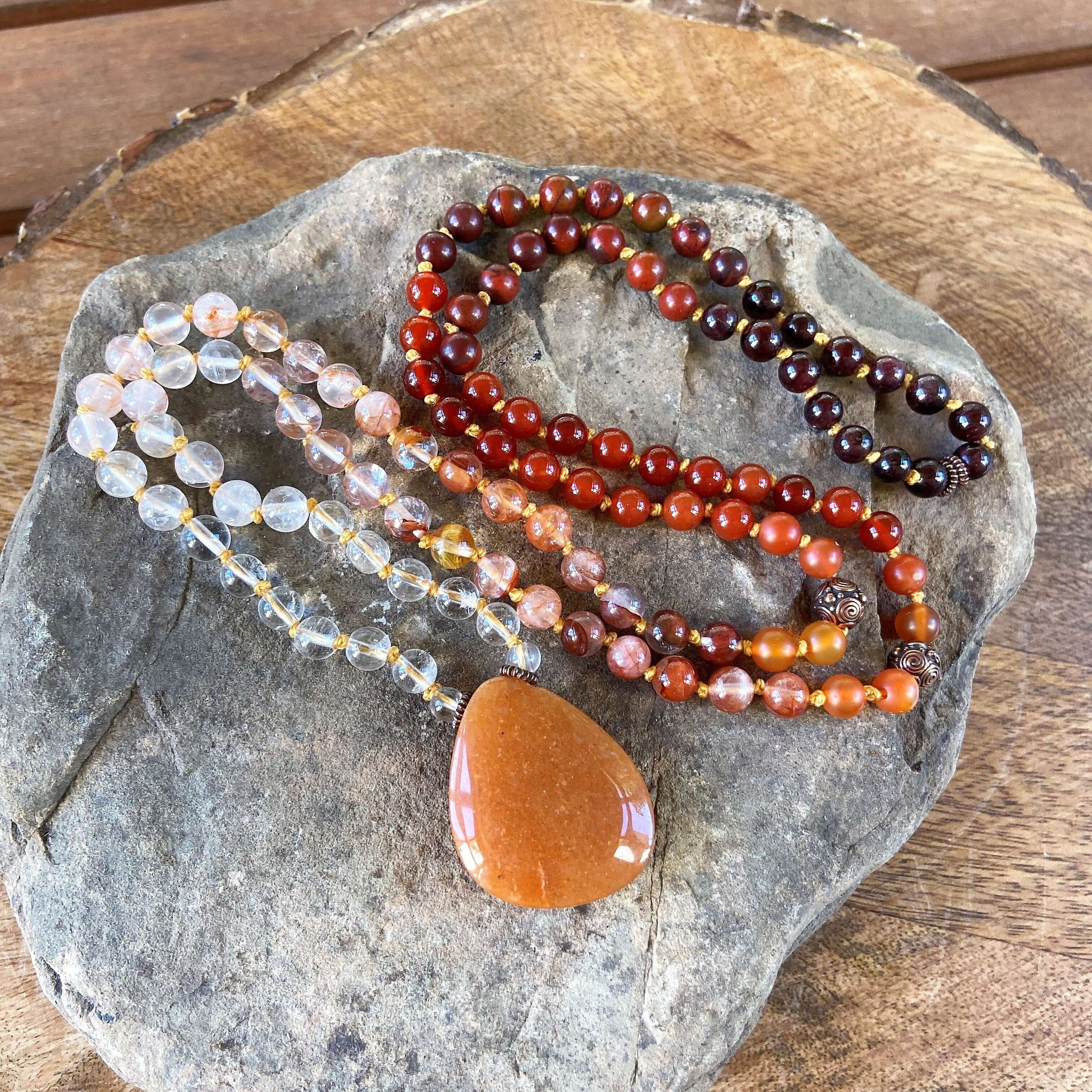 Design Your Own Custom Mala Design and build your own custom piece of jewelry! Work with our designer to create a unique, one-of-a-kind mala necklace made from high-quality crystals and gemstones. Handmade with authentic crystals and gemstones in Minneapo