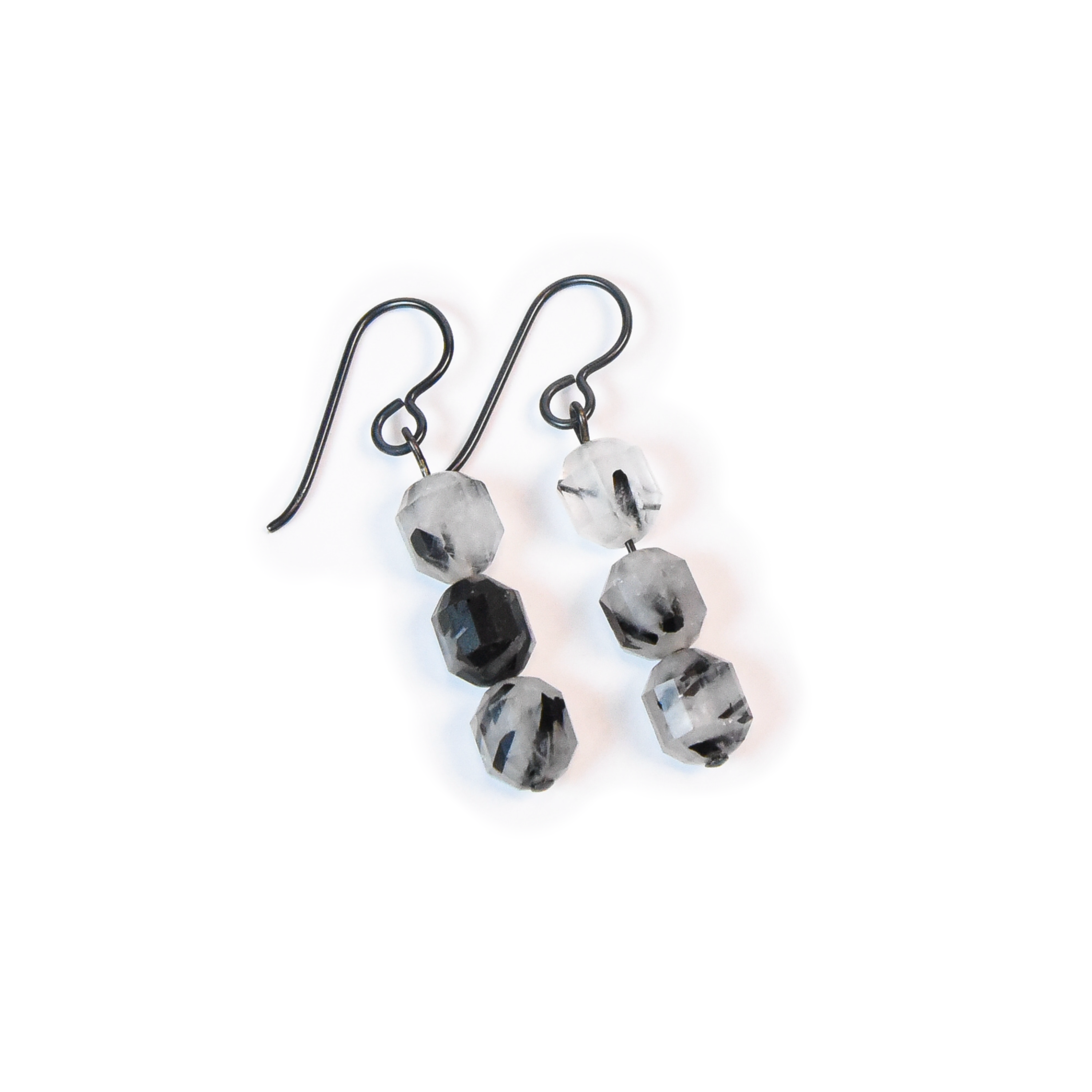 Tourmaline Quartz Prism Earrings