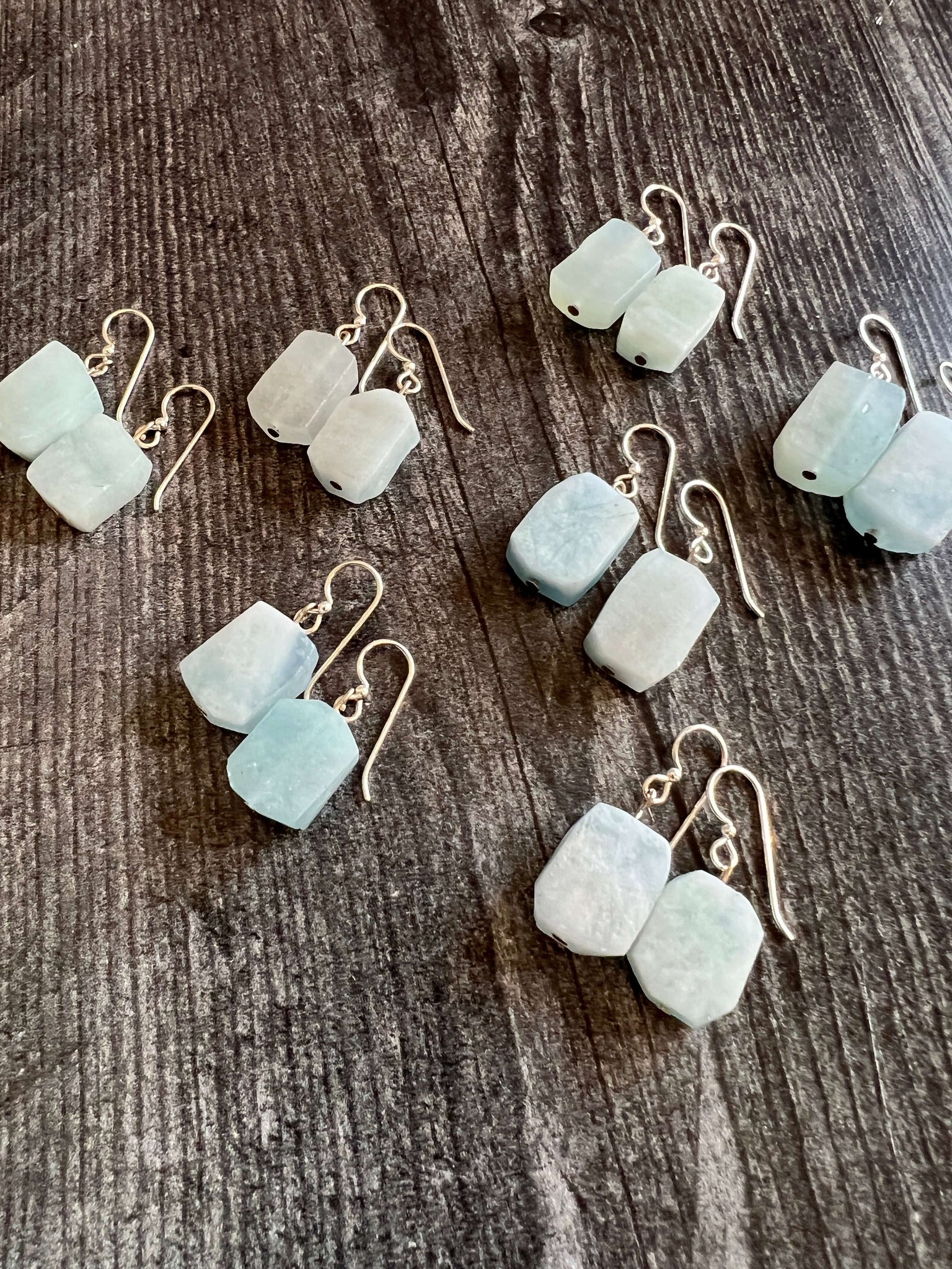 Aquamarine Rough-Cut Earrings | Jenson Natural Jewelry