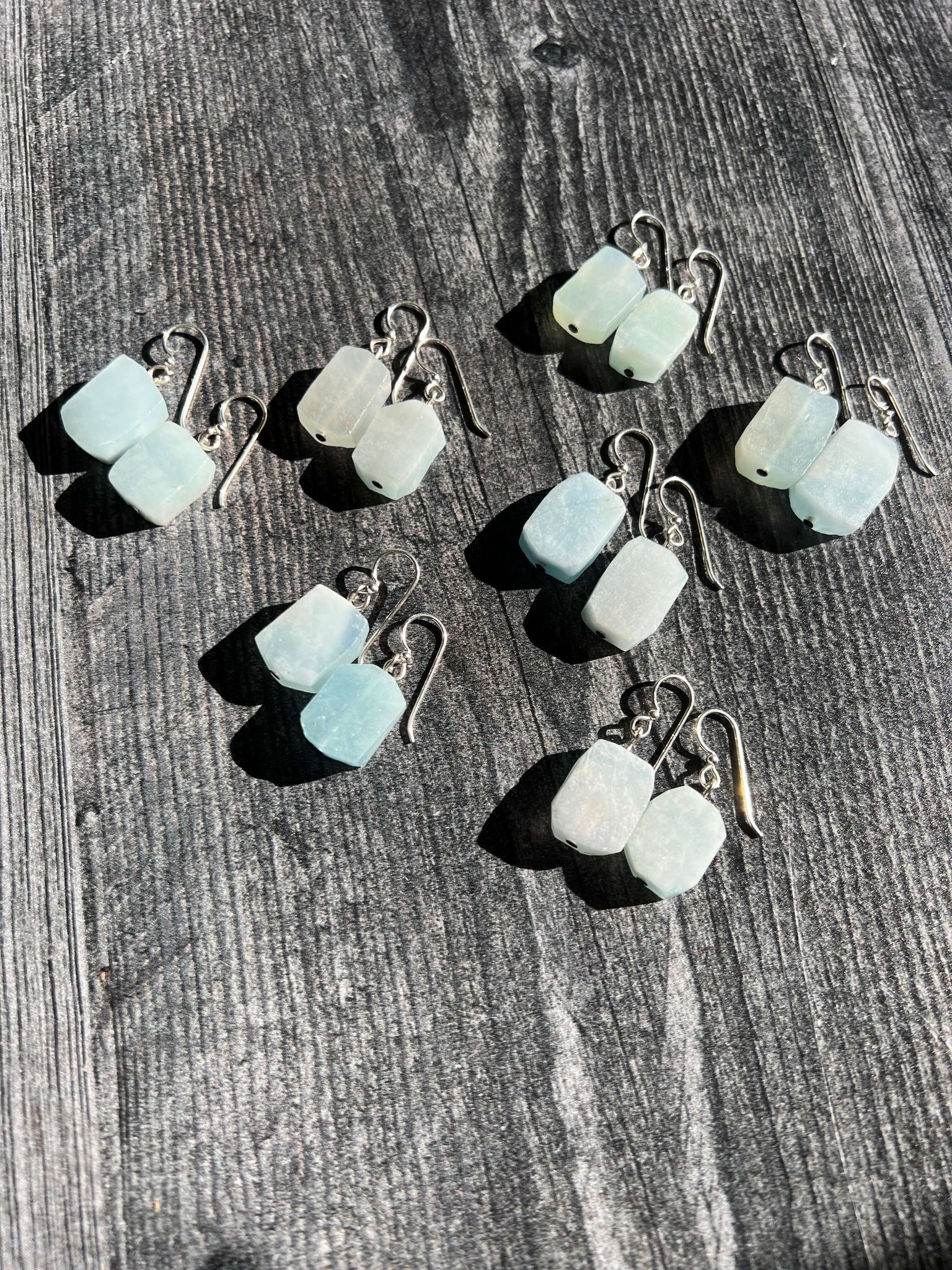 Aquamarine Rough-Cut Earrings | Jenson Natural Jewelry